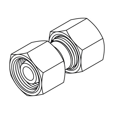 Tompkins Hydraulic Fitting-Metric CompressionS38(52X2.0)-S10(18X1.5) REDUCER MC6110-S38-S10